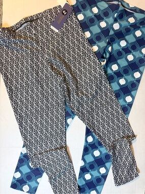 Stretch Patterned Leggings - Black & White